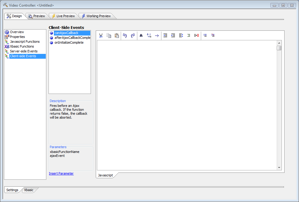 Video Component Client Side Events